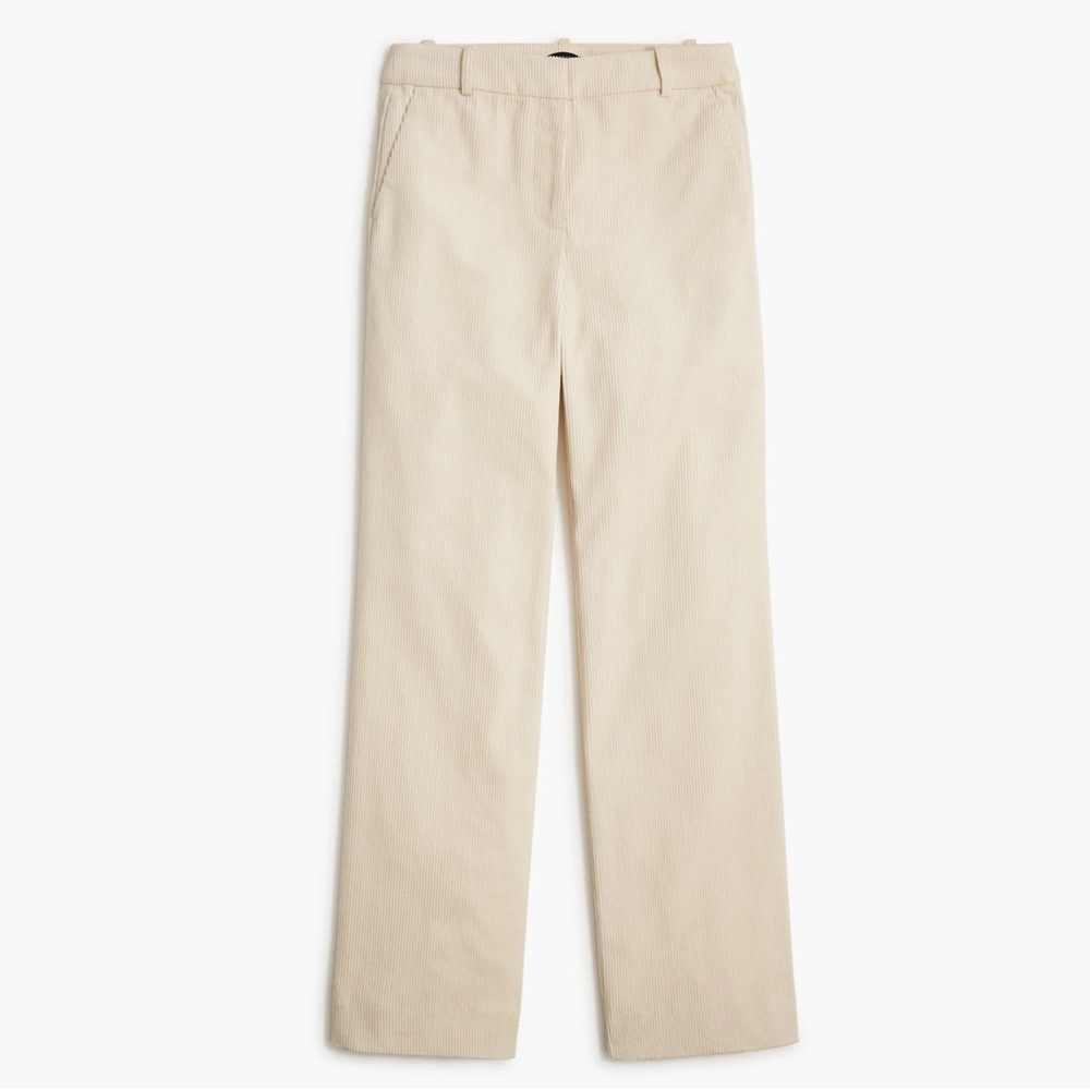 J. Crew Wide Leg Corduroy Pant in Cream NWT
